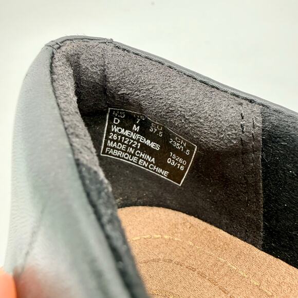 Clarks Women's Juliet Monte Black Leather Slip On Loafers Flats Women's 7 - Picture 7 of 8